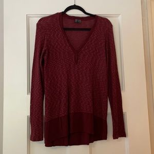 Anthropologie Maroon Knit Longsleeve